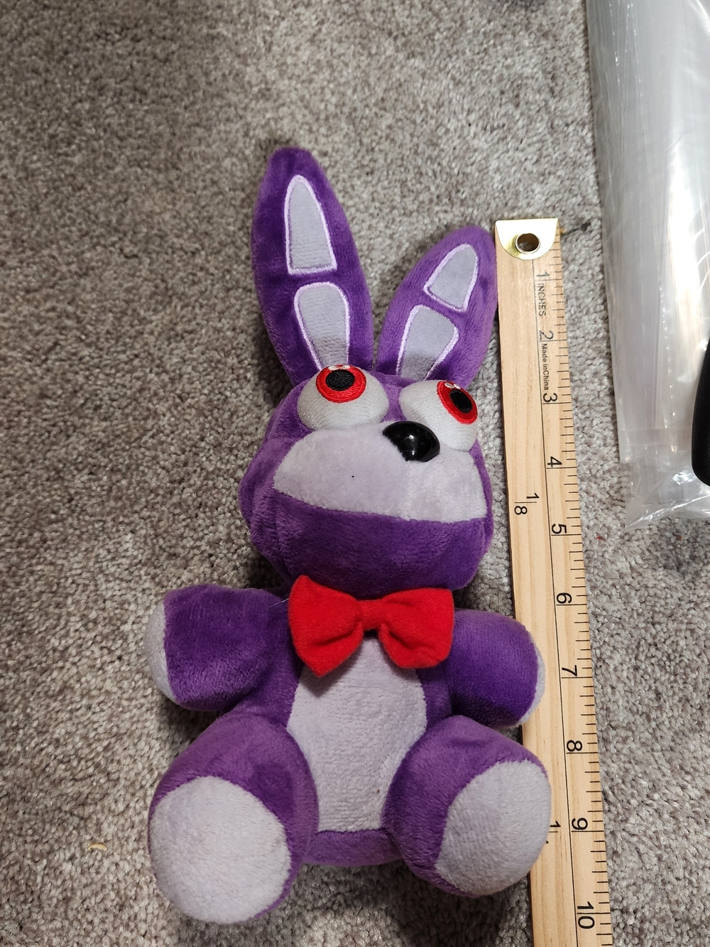 Five Nights At Freddy's Purple Bonnie 10" Plush Red Bow